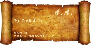 Ay András névjegykártya
