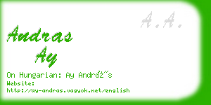 andras ay business card